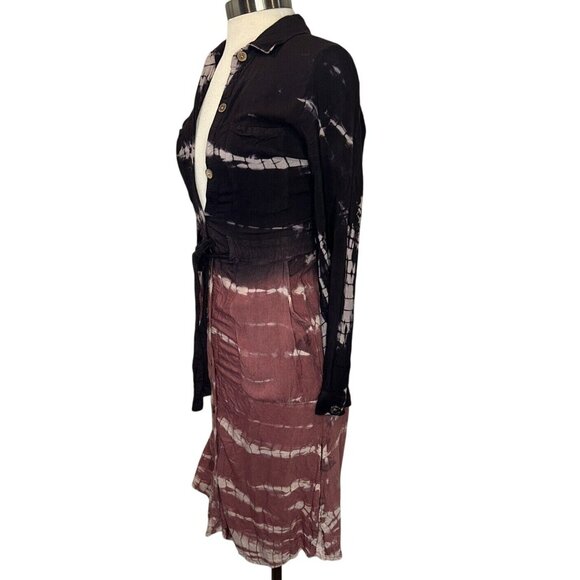 J. GEE Women's Dress Size Small Muli Color Long Sleeve Tie Waist - Picture 2 of 15